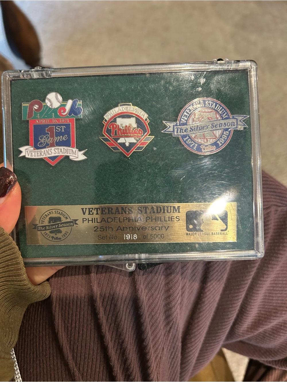 Phillies Veterans Stadium 25th Anniversary Pin Set